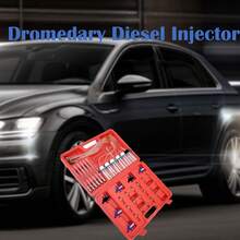 6 Cylinder Injector Flow Meter Diagnostic Set, Cylinder Common Rail Adaptor Test Tool Leak Off Test Kit;Dromedary Injector Flow Test Tool Kit 24 Pcs Common Rail Adaptor Fuel Tester Set - 紅色 - 查看 1