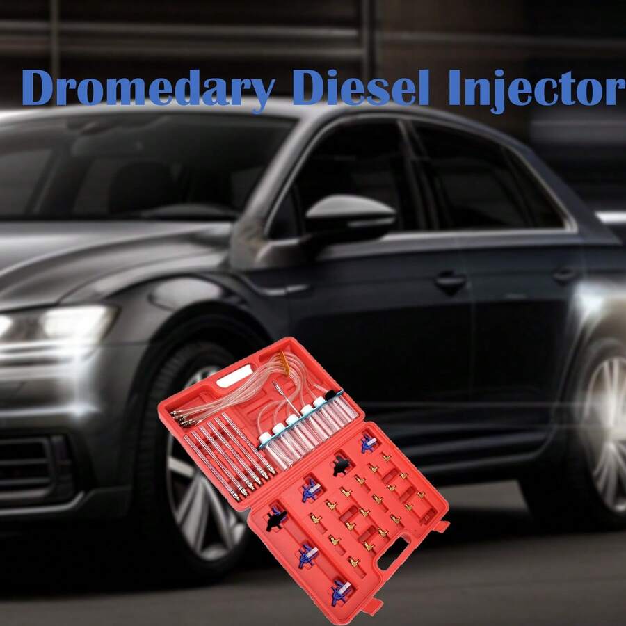 6 Cylinder Injector Flow Meter Diagnostic Set, Cylinder Common Rail Adaptor Test Tool Leak Off Test Kit;Dromedary Injector Flow Test Tool Kit 24 Pcs Common Rail Adaptor Fuel Tester Set - 紅色 - 查看 1