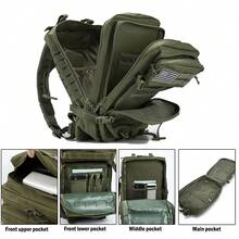 50L Large Tactical Backpack For Men | Outdoor MOLLE 3-Day Survival Backpack | Camping Gear Backpack | Hiking Backpack - Army Green - View 5