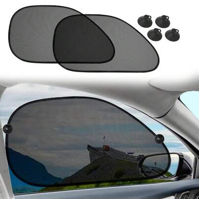 Foldable Car Sun Shade For Front Side Window, [Summer Essentials] Car Window Shade For Sunburn Protection Cooling, Universal Interior Automotive Window Sunshades