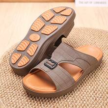 男士夏季一脚蹬凉鞋，防滑软底休闲皮拖鞋，一脚蹬运动沙滩拖鞋