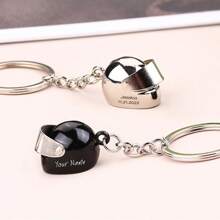 1PC Custom Initial Name Motorcycle Helmet Keyring, Mini Motorbike Helmet Keychain, Personalized Biker Key Ring, Gift For Motorcycle Riders Dad,Multi-Functional,Durable,Ornamental,Reusable,Exquisite,Stylish,High-Quality,Colorful,Modern,Custom,Personalized,Unique