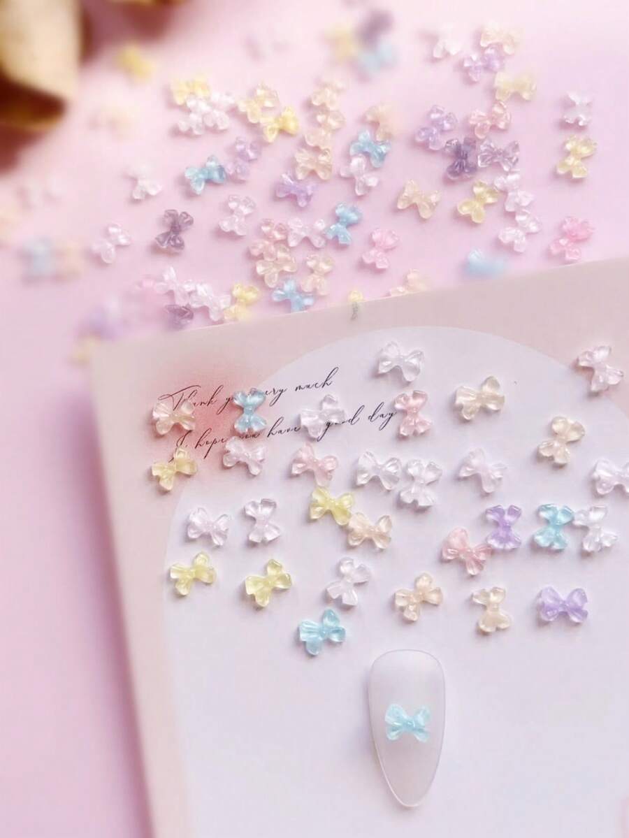 100 Kiểu Nơ Mini Cho Mùa Xuân Và Mùa Hè, Thiết Kế Nơ Nhỏ, Trang Trí Nghệ Thuật Làm Móng, Trang Trí Móng Tay Nơ Nhỏ Tự Làm Của Nhật Bản, Trang Trí Móng Tay Đầu Ngón Tay Với Nhiều Màu Sắc Trộn Ngẫu Nhiên Phụ Kiện Làm Móng Móng Tay, Mặt Dây Chuyền Làm Móng, Đá Quý Làm Móng - Nhiều màu - Xem 1