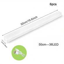 6pcs/Pack LED Motion Sensor Cabinet Lights, USB Rechargeable Night Lights, Suitable For Kitchen, Wardrobe, Stairs, Corridor, Shelf Lighting