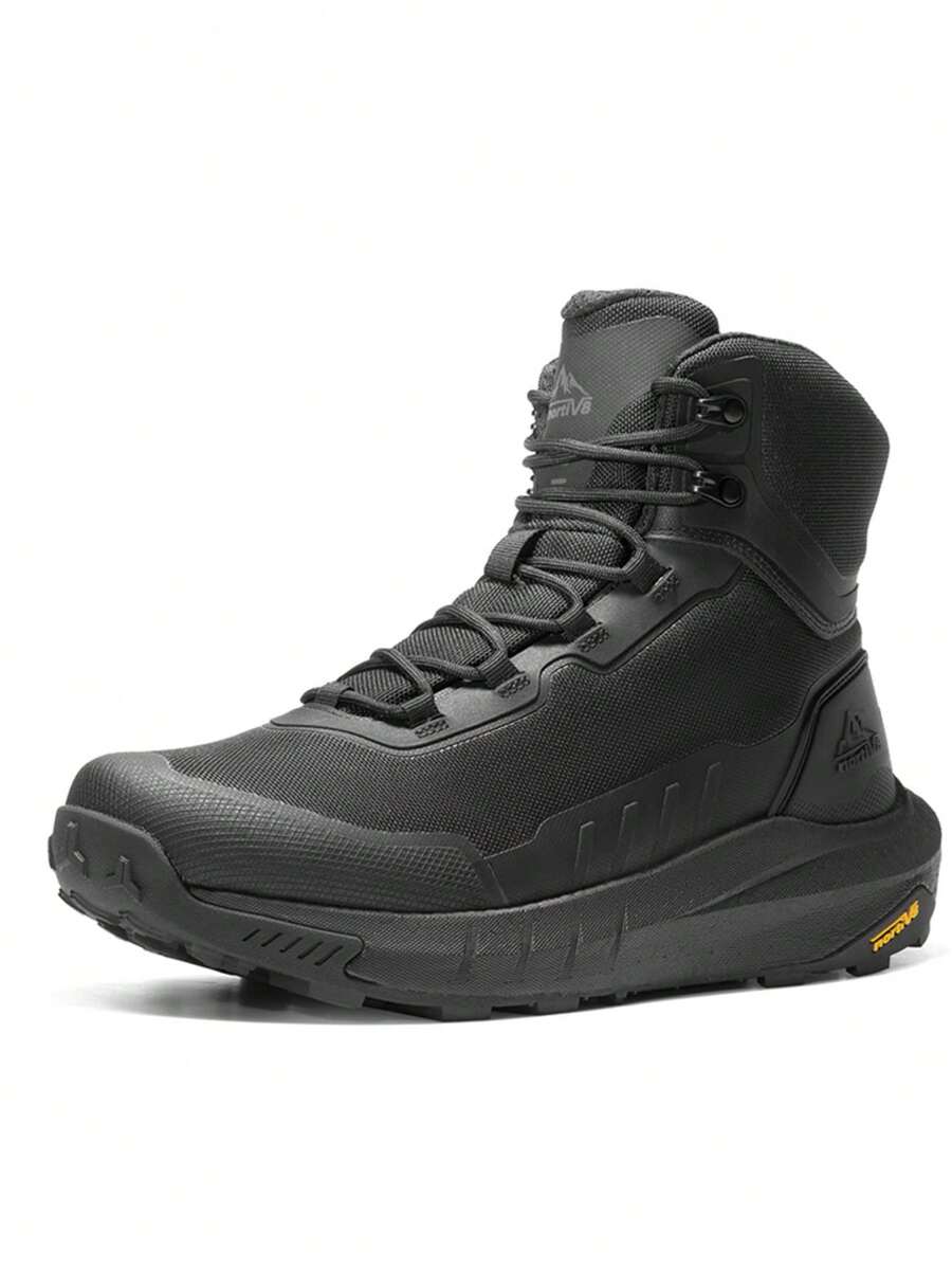 Men's Tactical Hiking Boot Lightweight Cushion Sole Boots For Work All Day Side Zipper Motorcycle Combat Military Boot