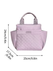 Bolsa de almuerzo aislada de gran capacidad de 10L, unicolor, multifuncional, blanda y a prueba de fugas, bolsa térmica portátil resistente al agua, perfecta como bolsa de bento para la oficina, la escuela, las vacaciones y los picnics. Útiles escolares, organizador de aula, bolsa de almuerzo para mujeres.