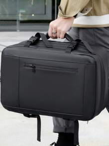 Mochila de Viagem Expansível com Vários Bolsos - Com Fechadura, Separação Úmida e Seca, Compressão a Vácuo, Acolchoado, Respirável, Zíperes Comerciais e Função Casual