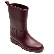 Modern, Minimalist Style, Plain, Mid-Calf Boots For Women - Red - View 4