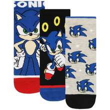 SONIC THE HEDGEHOG Socks Set (3 Pack) |  Boys' Sock Multipack | Kids' Socks - Multicolor - View 1