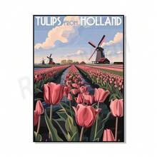 1pc/3PCS Wall Arts Posters For Botanical Travel In Utrecht, Tulip Fields, Kukenhof Gardens, Amsterdam Canal, Flendin, Rotterdam, Delft, Children's Embankment, Netherlands. Suitable For Residential And Dormitory Walls, Living Room And Bar Decoration, Dining Or Bathroom, Room Decoration, Without Frames. High Quality Canvas Art For Indoor/Outdoor Use, Without Frame/With Frame Coastal Decor Coastal Decor Beach Decor ,Wall Art With Frame - Multicolor - View 39