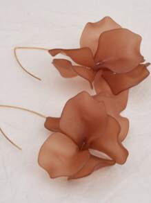 1 par de brincos de acrílico floral fresco e delicado estilo coreano, clima de verão