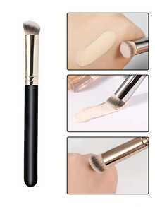 270 圆头遮瑕刷 - 1/2 件眼部遮瑕刷迷你斜角平顶歌舞伎鼻部轮廓刷柔软粗毛全覆盖遮瑕膏混合设置抛光粉霜化妆品专业小化妆粉底刷定妆粉刷 | 精密化妆工具 | 合成刷毛，化妆刷 - 彩色 - 查看 12