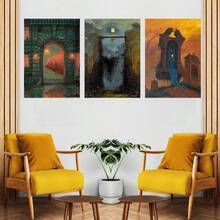 1 件现代 2025 Zdzislaw Beksinski 艺术海报墙面艺术印刷家居客厅酒吧美学装饰帆布艺术无框画 - 彩色 - 查看 6