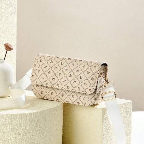 Damen-Slingbag/Crossbody-Handtasche aus PU-Leder, langer verstellbarer Riemen, Premium-Finish, Designer-Tasche mit bedrucktem Muster