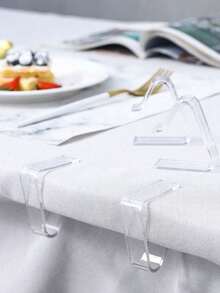 4pcs/8pcs Transparent Tablecloth Clips, Skid-Proof Tablecloth Holders Clips, Home Kitchen Table Cloth Clamps