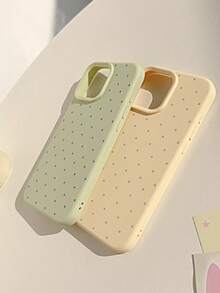波尔卡圆点 GUCADI 1 件多巴胺夏季波尔卡圆点柔软全覆盖手机壳适用于 Apple iPhone 16/15/14/13/12/11 系列 - 綠色 - 查看 3