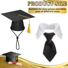 2pcs Graduation Porch Goose Outfits For Plastic And Cement Goose 23"/ 17'' Lawn Goose Statue Clothes Graduation Hat And Bowknot Goose Costume For Graduation Party Yard Lawn Indoor Outdoor