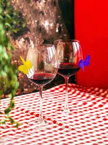3D Magnetic Reusable Drink Markers, Silicone Butterfly Wine Glass Charms, Large Butterfly Identifiers, Ring Butterfly Markers, Reusable Cocktail Party Beverage Identifiers, Suitable For Wedding, Birthday Party, Bar Gathering, Drink Accessories, Fun Party Decor, Wedding Supplies, Entertaining Tabletop Decoration, Durable Party Favors