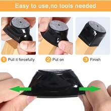 4/8/16/20 件椅腿地板保护垫 - 消除地板噪音，防止刮擦，滑动顺畅 - 耐用的硅胶结构，柔软的毛毡垫可轻柔接触地板，保护地板、桌椅腿