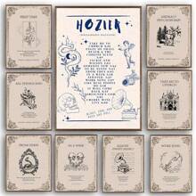1 peça/3 peças Pôsteres de arte de parede Pop Hozier Estrela da música Cantora Canção Dentro de uma semana Letras Pôster vintage Pintura em tela Arte de parede Imagem Clube Bar Decoração de casa, adequado para paredes residenciais e dormitórios, decoração de sala de estar e bar, sala de jantar ou banheiro, decoração de quarto, alta qualidade Sem moldura, arte em tela interna/externa, Sem moldura/com moldura
