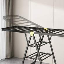 1pc Clothes Drying Rack Foldable, Metal Laundry Drying Rack Collapsible, Portable Compact Clothes Rack For Sweater Baby Clothes Towel Indoor & Outdoor, Height Adjustable Clothes Airer, Black - Black - View 6