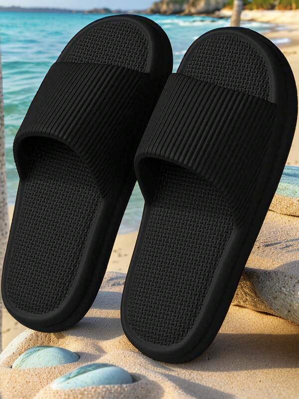 Summer Slippers, EVA Bathroom Non-Slip & Anti-Odor, Soft Lightweight Casual Indoor/Outdoor Beach Resort Flip Flops