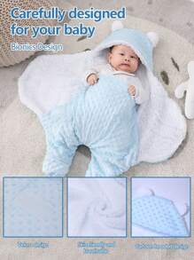 1 pièce - Couverture d'emmaillotage pour bébé - Doux sommeil anti-peur avec ailes de papillon et petit sac de couchage pour les pieds, couverture d'emmaillotage pour nouveau-né toutes saisons - Pour la sédation du bébé et un meilleur sommeil (0-6 mois)