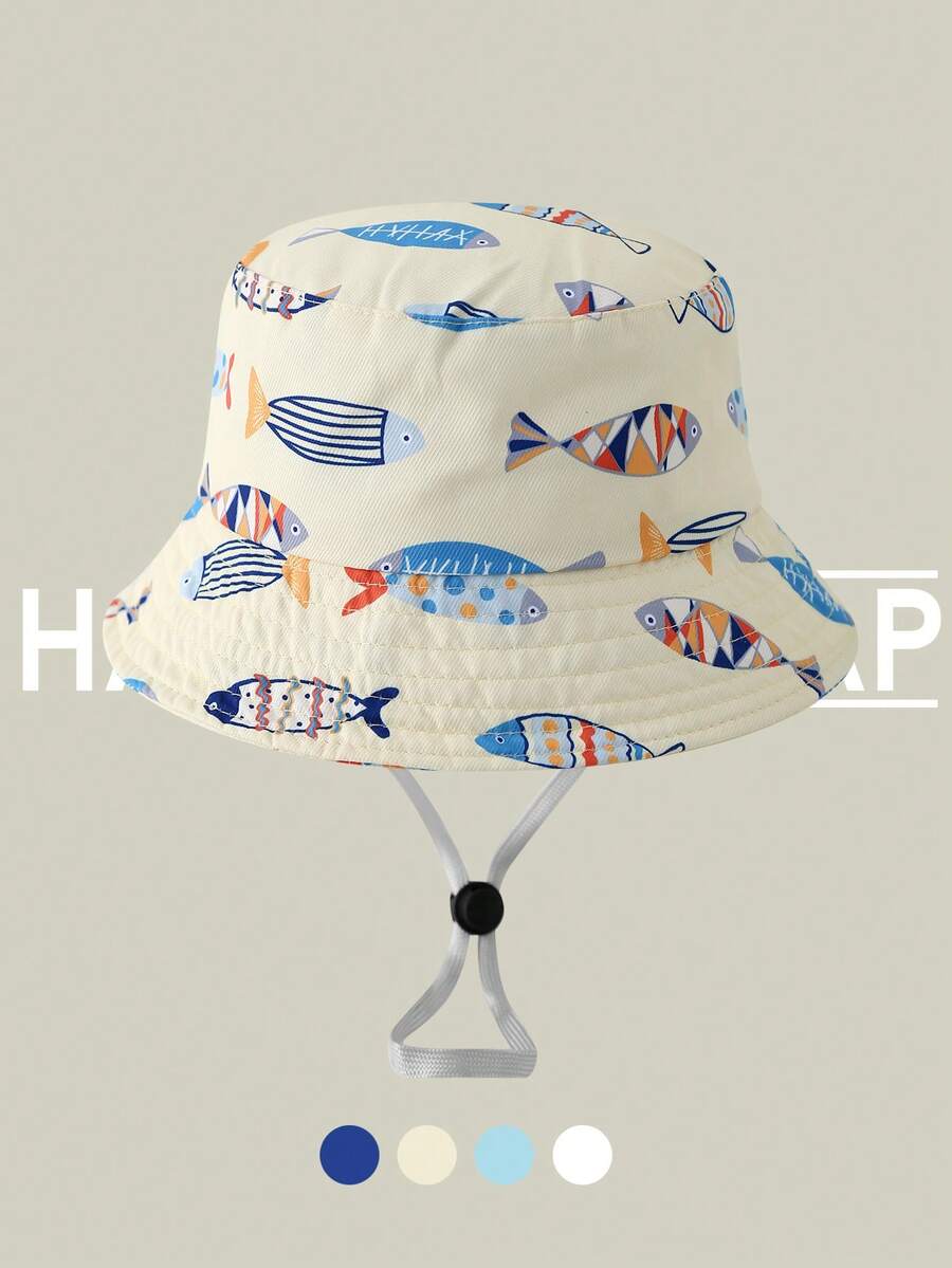 Kids Sunscreen Hat Anti-UV Sun Ion Cap For Boys Girls Babies, Thin Style Sunshade Bucket Hat, Summer