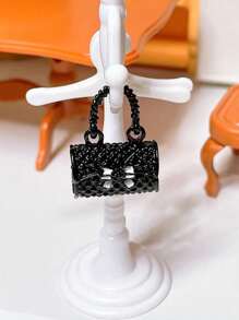 Vestido mini con tirantes de moda y dije de muñeca, 3/1 pieza - Accesorios DIY para decoración de bolsos en miniatura (no se incluye la correa del bolso, se puede hacer DIY como collar o bandolera) - Juego de accesorios de moda adorables para mejorar instantáneamente una casa de muñecas, tamaño en miniatura (consultar el tamaño en las imágenes, tener cuidado para quienes les importe el tamaño)