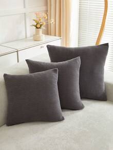 1 peça capa de almofada elástica jacquard fronha simples cor sólida almofadas de lã conjunto de proteção de fronha de sofá sala de estar quarto estudo conjunto de fronhas ao ar livre almofadas decorativas para quarto - Cinza escuro - Ver 6
