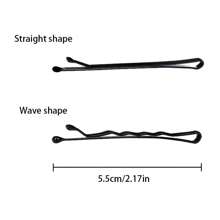 50/100/200 Stück Haarspangen für Damen in einfacher, matter schwarzer Farbe, 5,5 cm-6 cm, modische Haraccessoires, schwarze Haarklammern, kleine schwarze Klemmen, Wellenklemmen, U-förmige Fixierungshaarspangen, Haarklammern