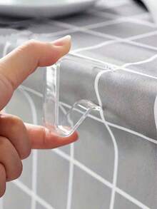 4pcs/8pcs Transparent Tablecloth Clips, Skid-Proof Tablecloth Holders Clips, Home Kitchen Table Cloth Clamps