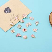 45-50pcs Random Zinc Alloy Oil Drop Pendants, DIY Jewelry Accessories Suitable For Bracelet & Necklace Making