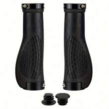 Set de 2 empuñaduras de goma con doble cerradura de aleación de aluminio, adecuadas para bicicletas de montaña, BMX, descenso, bicicletas plegables y de ciudad, y scooters