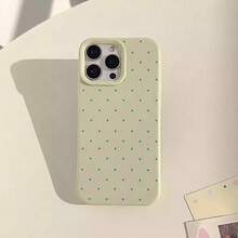 波尔卡圆点 GUCADI 1 件多巴胺夏季波尔卡圆点柔软全覆盖手机壳适用于 Apple iPhone 16/15/14/13/12/11 系列 - 綠色 - 查看 6