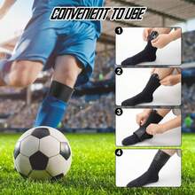 1 Set Football Sports Gear Kit, Including Football Shin Guards, Sports Non-Slip Leg Warmers, Professional Sports Equipment - Suitable For Football Training And Matches - Multicolor - View 6