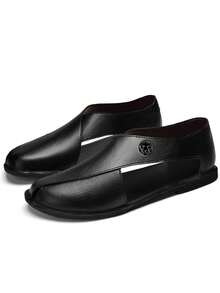 Clohoo 品牌手工制作男士舒适软底绒面休闲凉鞋