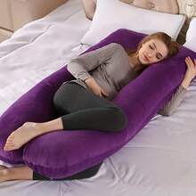 U-Shaped Pregnant Woman Pillow, Sufficient Filling Capacity, Cushion, Waist Pillow, Multi-Functional Waist Support Side Sleeping Pillow   U-Shaped Pillow Back Neck Supportmother Day Gift - hồng - Xem 10