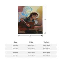 he Las Of Us Ellie And Joel Graphic (105) Fleece Blanke ravel Blanke Super Sof Decoraive Paining Blanke - Negro - Ver 4