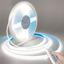 1pc 5V USB COB LED Light Strip With 3-Key Dimmer, Flexible Diode Lamp Strip, White/Warm White Available, Suitable For Room, TV, Mirror, Cabinet Backlighting - White Light - View 8