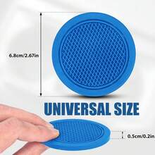 2PCS Car Cup Mat Non-Slip Pad, Suitable For Insulated Cups, Mugs, Drink Cups, Water Bottles, Etc., Compatible With Various Car Brands And Models.