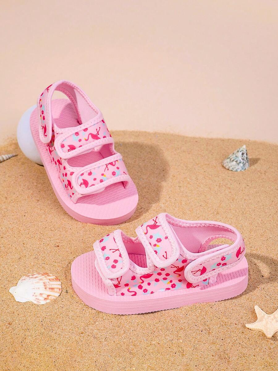 1 双婴儿帆布凉鞋，卡通设计，舒适百搭，适合日常穿着、旅行、休闲、海滩，柔软面料适合婴儿脚，轻便快干