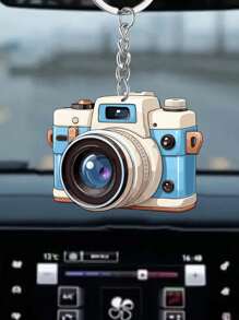 1x camera-stijl 2D acryl hanger kan worden gebruikt als multifunctionele sleutelhanger, auto-interieur bedel, decoratieve cadeau-accessoires, doe-het-zelf rugzak hanger, waardoor het een perfect cadeau is voor speciale mensen.