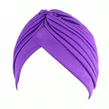 Stretchy Knot Twist Turban Bandanas Women Headscarf Bonnet Muslim Hijab  Hats Female Chemo Cap Adult Solid Color Head Wrap