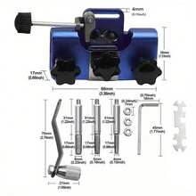 Universal Chainsaw Teeth Sharpener Chain Grinder Sharpening Jig File Tool Kit UK - Blue - View 2
