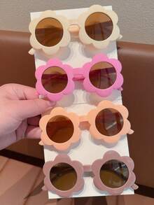 1/2/3/4/6副可爱向日葵时尚儿童太阳镜，仅含展示卡，不含运费 - 彩色 - 查看 19