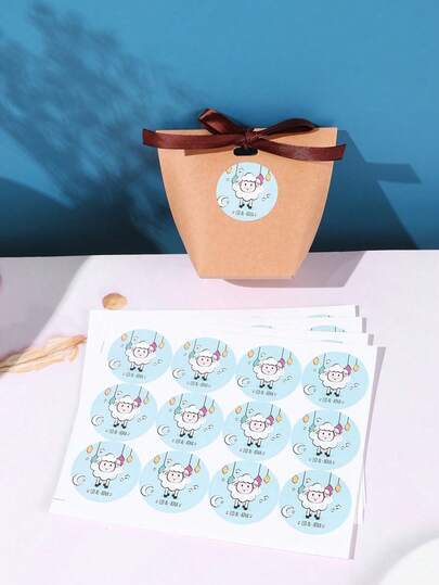 120/60pcs Cute Sheep Decorative Stickers, Suitable For Eid Al-Adha Holiday Decoration, Ramadan Gifts, Party Themes, Also Can Be Used To Decorate Bags, Books, Notebooks And Cups
