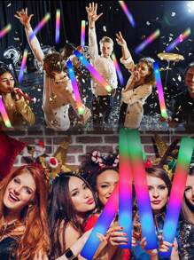 305PCS Foam Glow Stick, 3 Kinds Of Flash Mode Suitable, Glow Party Supplies, Suitable For Wedding Parties, Music Carnival, Birthday, Valentine's Day Party And Other Festive Atmosphere Decoration