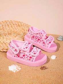 1 双婴儿帆布凉鞋，卡通设计，舒适百搭，适合日常穿着、旅行、休闲、海滩，柔软面料适合婴儿脚，轻便快干