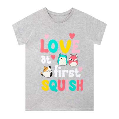 Squishmallows T-Shirt | Owen The Owl, Phoebe The Fox & Cam The Cat Girls' Short-Sleeved T Shirt | Kids' T-Shirts